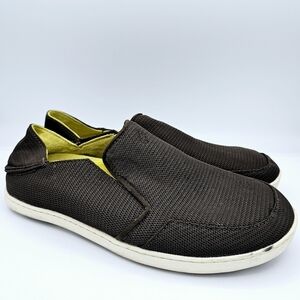Olukai Men's Hohea Mesh Brown Slip-On Shoes 10.5